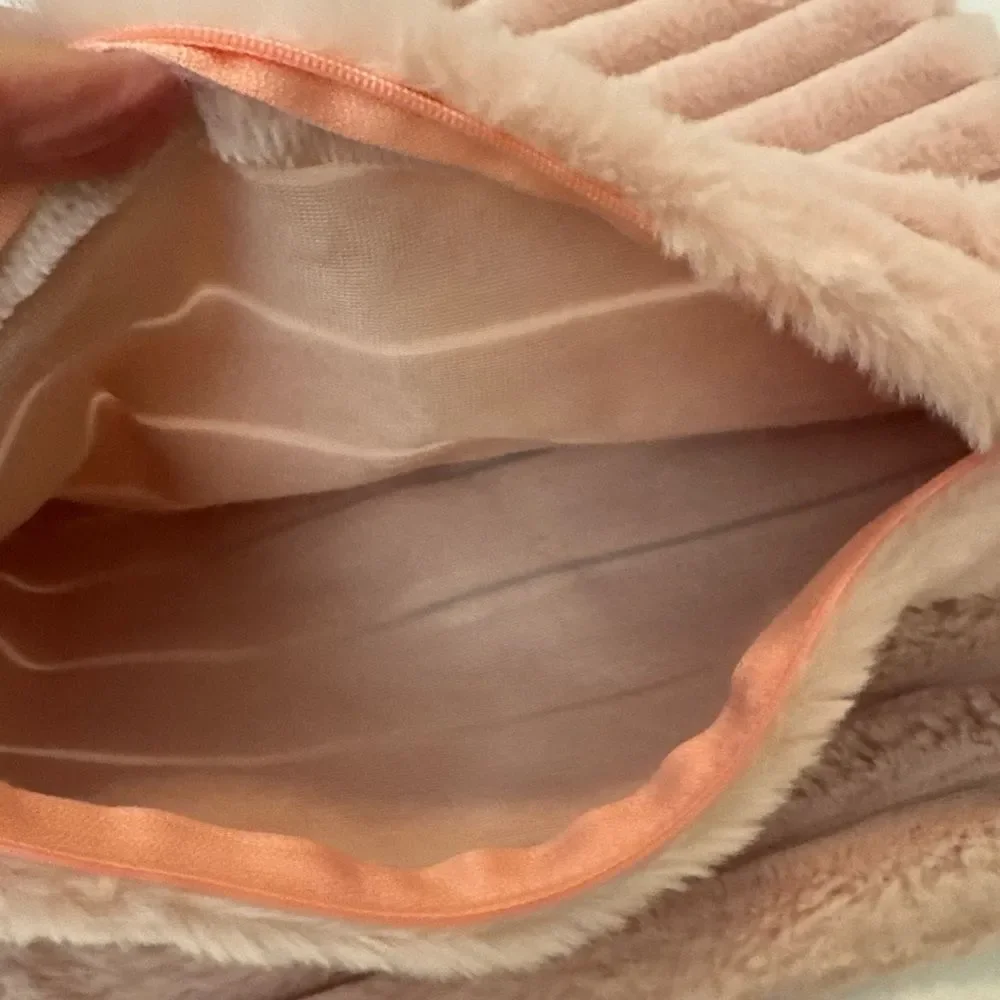 Source Unknown Pink Faux Fur Accent Pillow